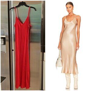 💕ENZA COSTA💕 Bias Slip Dress ~ Satin Midi Length Size 1 = Small NWOT